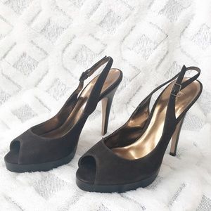 Bebe “Penelope” Peep Toe Heels